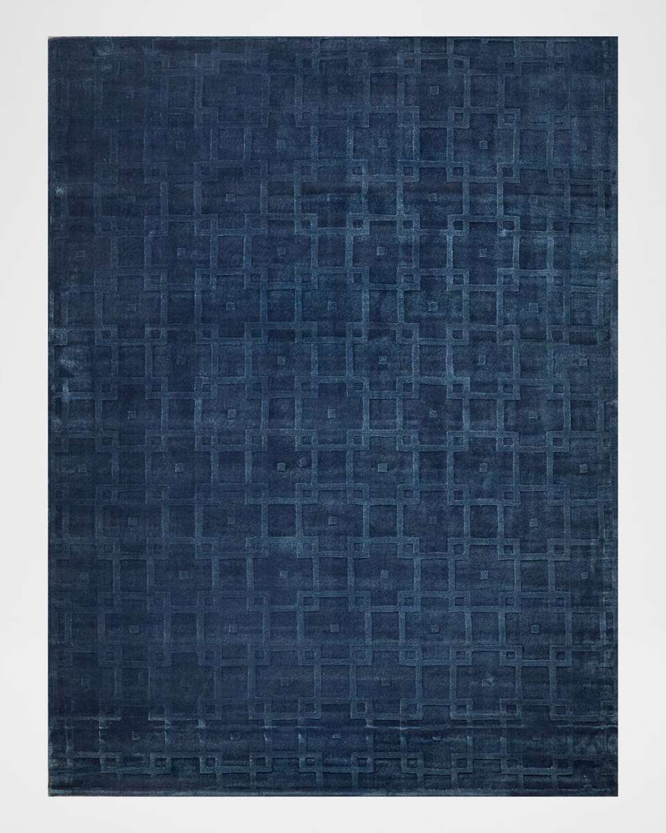 Camora Hand-Loomed Navy Rug, 9' x 12'